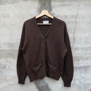 70's McGregor Shaggy Brown Cardigan Sweater